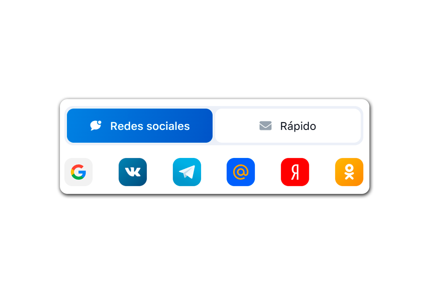 Seleccionar un método de registro