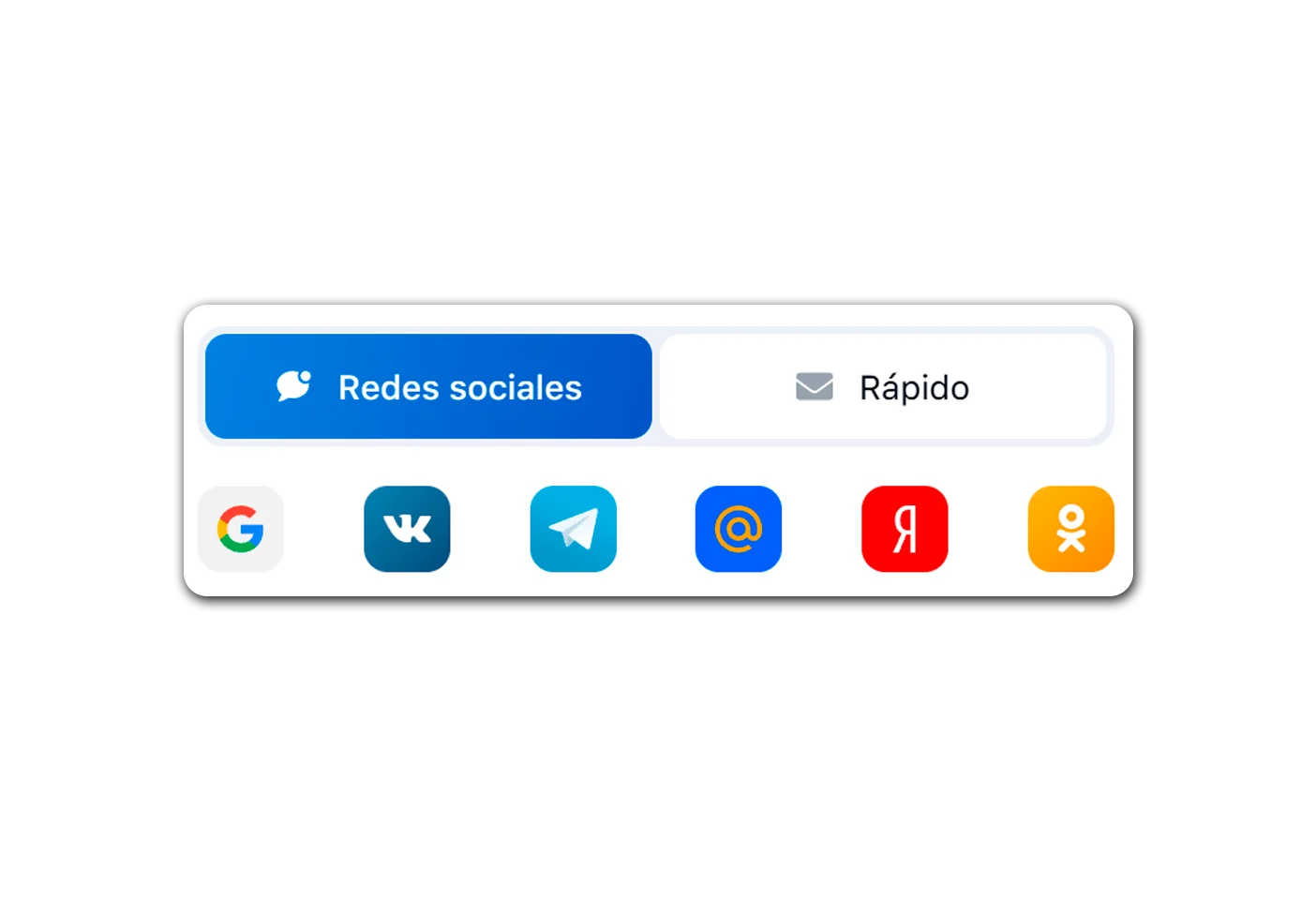 Seleccionar un método de registro