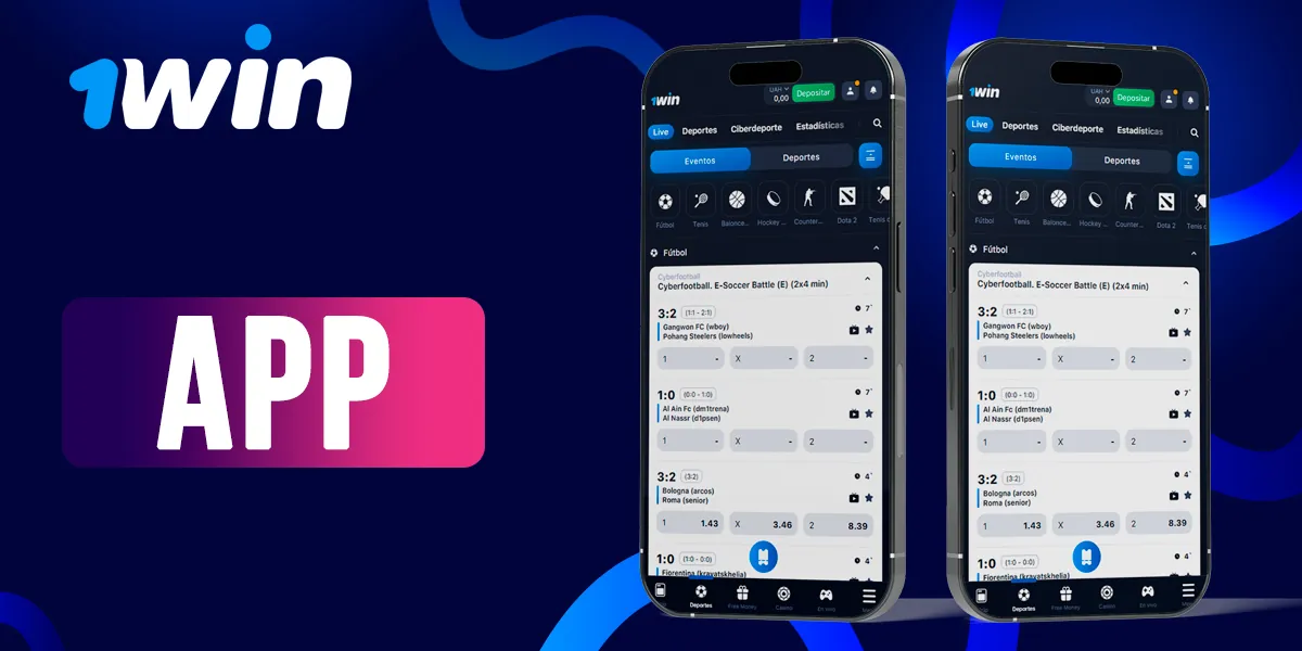 Apuestas deportivas en la aplicación móvil